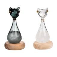 M7New Tech <br>Storm Weather Predictor Cat Barometer Forecaster Weather Station Cloud Storm Crystal 