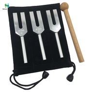 Angel Tuning Fork Set - 4096 Hz, 4160 Hz, 4225 Hz - Therapeutic Instrument Set with Wooden Strike an