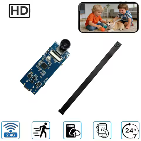 Next-Gen Compact WiFi Security Camera PCBA Module | Flexible Lens Design HD Remote Monitoring Circui