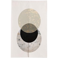 MYRU Japanese Noren Geometric Doorway Curtain Tapestry (Eclipse,33.5 Inches x 59 Inches)