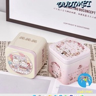 OUDIMEI Cookie Tin, Square Portable Tin Box, Candy Box Cartoon Vintage Bear Rabbit Pattern Biscuit Storgae Box Wedding Gifts