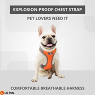 Pet vest Cat Dog harness Breathable Strap Reflective Strip easy to wear net cloth dog safety belt Ba