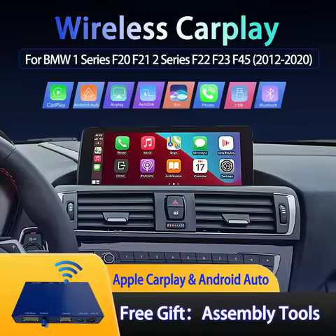 Wireless CarPlay For BMW 1 Series 2 F20 F21 F22 F23 F45 2012-2020 NBT EVO With Android Auto Mirror L