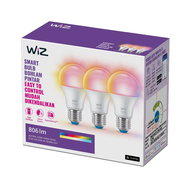 Pack3 Wiz หลอดไฟเปลี่ยนสี led ขั้ว E27 3ดวง 16 ล้านสี 8.5w วัตต์ Color Ambiance bulb ของแท้ ประกันศู