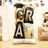 Stand Star Hat Congrats Grad 61 inches Graduate Graduation party decoration aluminum foil balloon