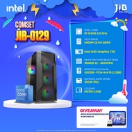 COMPUTER SET JIB คอมประกอบ INTEL I5 12400 / ON BOARD / H610M / 16GB DDR4 (เลือกเคสได้)