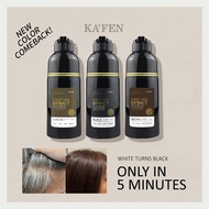 Raya Sale！KAFEN 何首乌染护洗发精 Forest Herb Hair Color Treatment Dye Shampoo｜400ml｜盖白发Cover Grey｜Darken