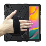 Case for Samsung Galaxy Tab A 10.1 2019 Case (T515/ T510),[360 Rotatable Kickstand][Portable Shoulder Strap]Hybrid Heavy Duty Shockproof Rugged Cover