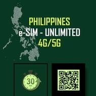 e-SIM PHILIPPINES - Unlimited 128Kbps - 5Mbps