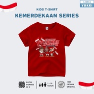 Baju Kaos Anak Laki Laki Perempuan "Kemerdekaan Indonesia 17 Agustus"
