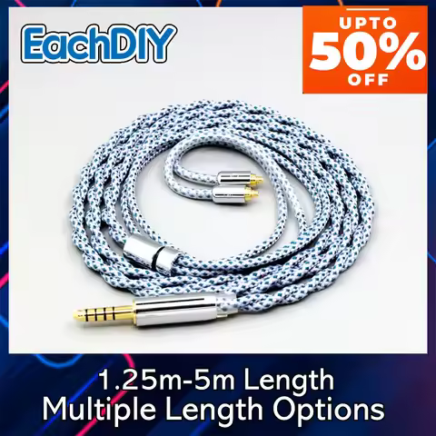 Shielding OCC Earphone Cable Mix Graphene For AKG N5005 N30 N40 MMCX 99% Pure Silver 8635