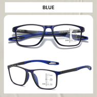 Berrybarton Kacamata Baca dan Jalan Plus 2 in 1 ADD +1.00 sd +4.00 Anti Blueray Frame Persegi Pria W
