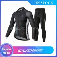 2024 Spot [In Stock]OUDIKE Cycling jersey men MERIDA Cycling Wear Mountain Road Bike Long-Sleeved Breathable and Quick-Drying Jersey Set