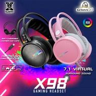 หูฟังเกมมิ่ง Nubwo X98 X98 Pink Edition Headset 7.1 Virtual Surround Sound USB nubwo X98X99