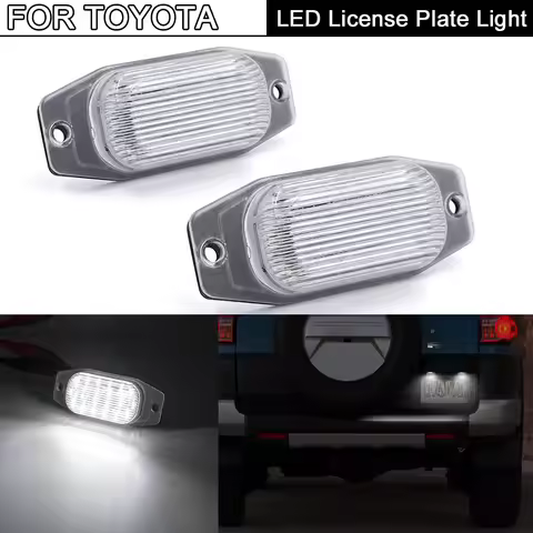 2Pcs LED License Plate Light Number Plate Lamp For Toyota Land Cruiser (FJ80) FJ Cruiser(XJ10,GSJ15)