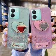 Love Mirror Phone Case for VIVO Y36 4G 5G 2023 New Design Bling Stars Pattern Soft TPU Shockproof Handphone Casing In Stock