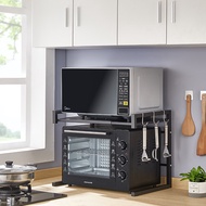 🇸🇬SG Stock Kitchen Rack Microwave Shelf Kitchen Organizer Oven Rack Microwave Oven Stainless Steel Rack