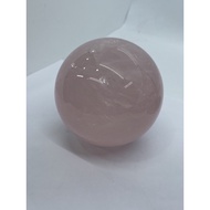 D6191 Natural Crystal/Hexagram Starlight Pink Crystal Ball With Rainbow Light Ornaments