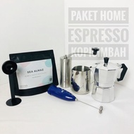 Paket Brewing Dalgona Coffee Maker Alat Kopi Manual Mixer Hand Frother