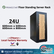 [READY STOCK] Primestar 24U 19inch Floor Standing Server Rack, Perspex / Perforated Door (SIRIM)
