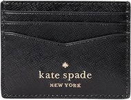 Kate Spade Staci Small Slim Leather Card Holder Black, Black, Slim Wallet Card Case