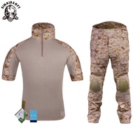 Tactical Combat Shirt Pants with Knee Pads Shirt Pants Airsoft Paintball Outdoor