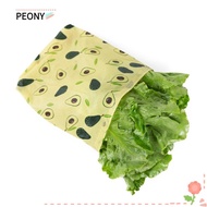 PEONIES Beeswax Wrap Vegetable Reusable Cloth Eco-Friendly Storage Bags