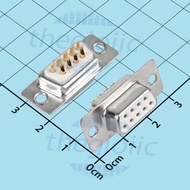 [5 Pieces]- DB9 Female Port 9 Pins Gold Plated 2 Rows Solder Wire Connector