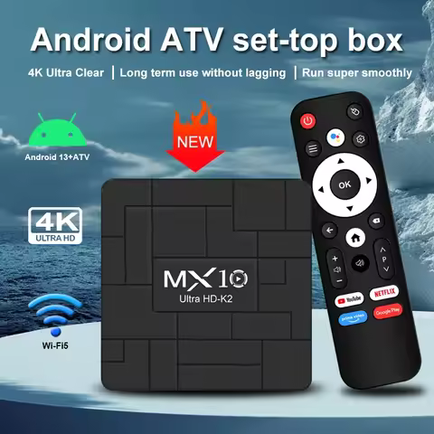 Chromecast Google TV Allwinner H313 MX10 K2 Mali-G31 Wi-Fi 2.4G/5G BT4 High Quality Player with Voic