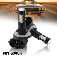 Front Head Fog Led 881-6000K LED HeadLights Bulbs Super White Car 2Pcs H27 CA345-A 12V Autopart Acce