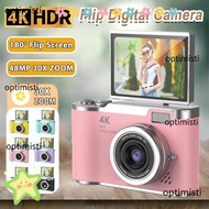 OPTIMISTI Digital Camera​​, ​​180° Flip Screen​​ HD Display ​​48MP Photography Camera​​, ​​4K Resolu