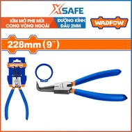 WADFOW WPL9C92 9-inch curved nose opening pliers, 2mm head, easy to remove and install outer ring