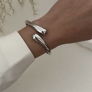 Dw Phóng Đại Punk Mịn Chunky Mùa Xuân Vòng Tay Nữ Hip Hop Kim Loại Nặng Màu Vàng Vòng đeo cánh tay S