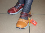 [康美佳鞋城]橘色超好穿的Zobr內增高氣墊鞋（真皮哦）