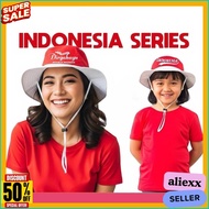 MERAH Indonesian Red and White Hats, Independence Theme Hats for Adults and Children, August 17, 202