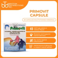 Primovit 30 Capsules (MULTIVITAMINS & MINERALS) Exp. Date August 8, 2026