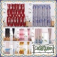 1pcs Langsir 120*220cm Printed Curtain Ring/Hook &amp; Rod Type 2 in1 Curtain Suitable for windows/sliding doors/bedrooms