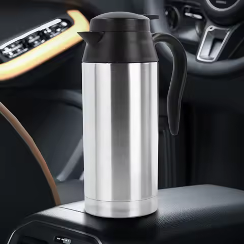 12/24V Car Electric Kettle Boil Dry Protection 750ml Car Kettle Boiler Quick Boiling Kettle Pot Heat