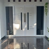 Pintu aluminium plus acp dan jendela aluminium putih