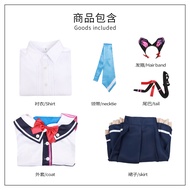 ชุดนักเรียนสีเขียวสำหรับผู้หญิง Cosplay Anime Blue Archive ชุดนักเรียนประจำวัน สไตล์โรงเรียน ชุดนักเ