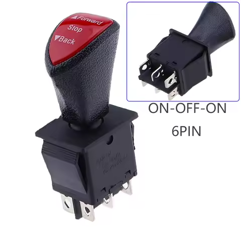 Forward-Stop-Back DPDT 6Pin Latching Slide Rocker Switch AC 250V 16A AC 125V 20A KCD4-604-6P Car Swi