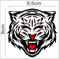 Tiger head car motorbike cutting sticker, white tiger head sticker
