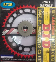 โซ่สเตอร์ YAMAHA SR400/ SR500 หน้า19T หลัง55-56T ไซส์428HX โซ่ดำข้อหนาDID**เข้าชุดสวยงาม**หลัง55T วิ