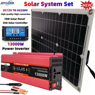 JOYUHON Solar System Set 13000W Car Power Inverter 12V TO 220V 18W Solar Panel 30A Solar Controller