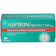 German Original Bayer Aspirin Enterosol Tablets 98 Capsules/Box 100mg Acetyl Salicylic Acid#德国原装 Bay