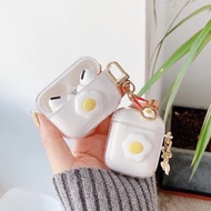 Cute Transparent Poached Egg AirPods Case For AirPods Pro 1 2 3 TPU Soft Cover AirPods 2 Gen AirPods Pro Case AirPods Pro2 Case With Pendant