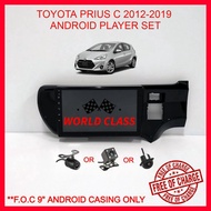 TOYOTA PRIUS C 2012-2019 ANDROID 9" IPS PLAYER 2.5D WITH ( F.O.C ANDROID PLAYER CASING)