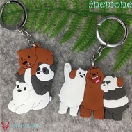 ANEMONE We Bare Bears Animal Series Silica Gel Keyring Ornaments Car Interior Accessories Bag Trinket Car Pendant Key Rings
