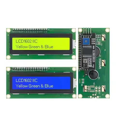 LCD1602+I2C Module Blue / Yellow Green Screen 16x2 Character LCD Display PCF8574T PCF8574 IIC I2C In