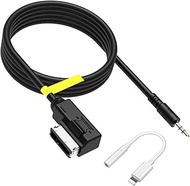 3.5mm Jack AMI Cable AMI MDI MMI Cable Aux Input Compatible for Audi A3 A4 A5 A6 A7 A8 S4 S6 S8 Q5 Q